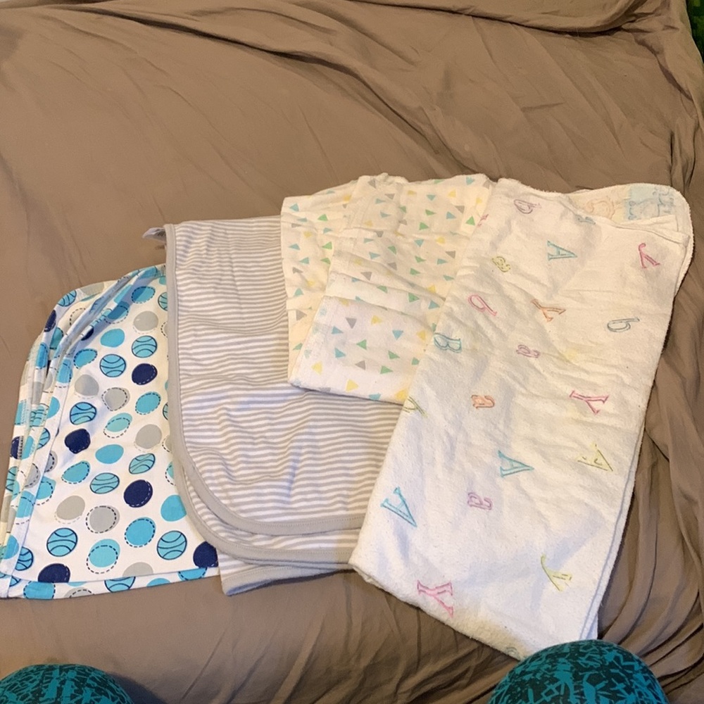 4 vintage bundles swaddle blankets